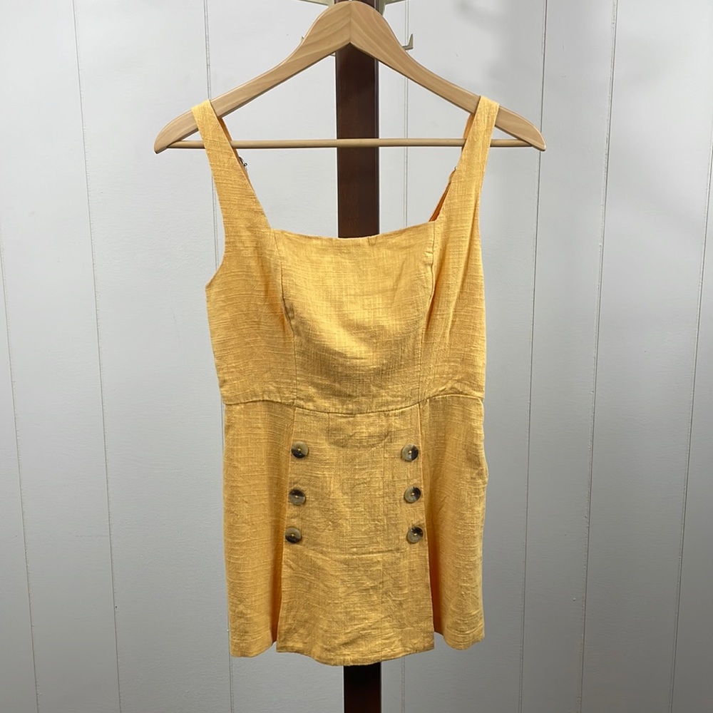 Urban Outfitters NWT Golden Yellow Adjustable Skirt Romper